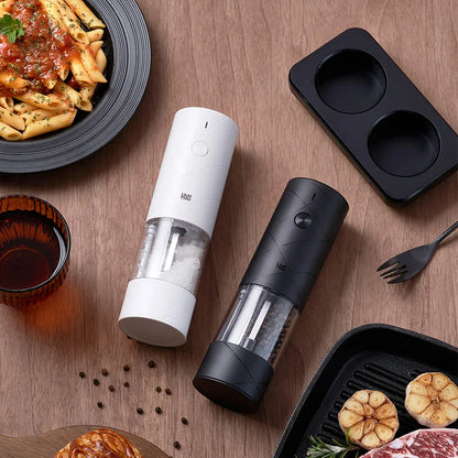 Motor-Driven Pepper Grinder Kit With LED Light, 2Pc Salt And Spice Mill, 6 Grind Modes, Holiday 2025 Gift