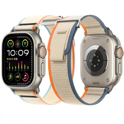 Trail Nylon Loop Apple Watch Band - Breathable Sport Strap for Ultra 3 2, Series 11 10 9 8 7 41-49mm