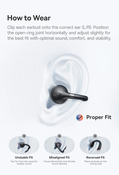 4-Mic Noise Cancellation Super Bass IP55 Sports 2026 – Baseus BC1 Open-Ear Clip Earbuds Bluetooth 6.0