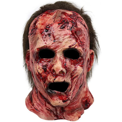 Mask Halloween Full Head Realistic Zombie Clown Horror Mask Halloween 2025 Scary Cosplay Party Prop