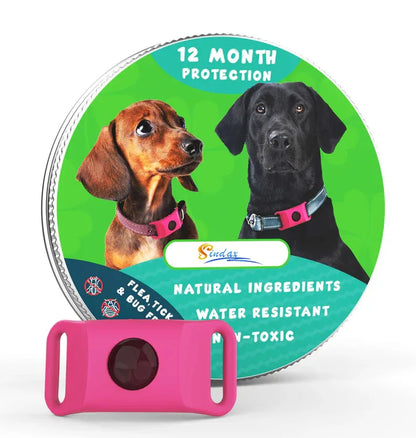 Organic Extract Pet Flea & Tick Repellent Collar Tag Dogs Cats All Seasons Safe Wearable