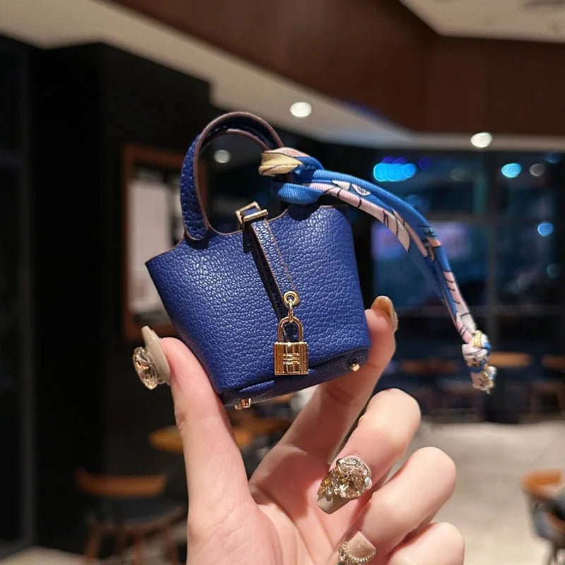 Free 1+1 Birkin Inspired Mini Hand Bag - Basket Bag Charm