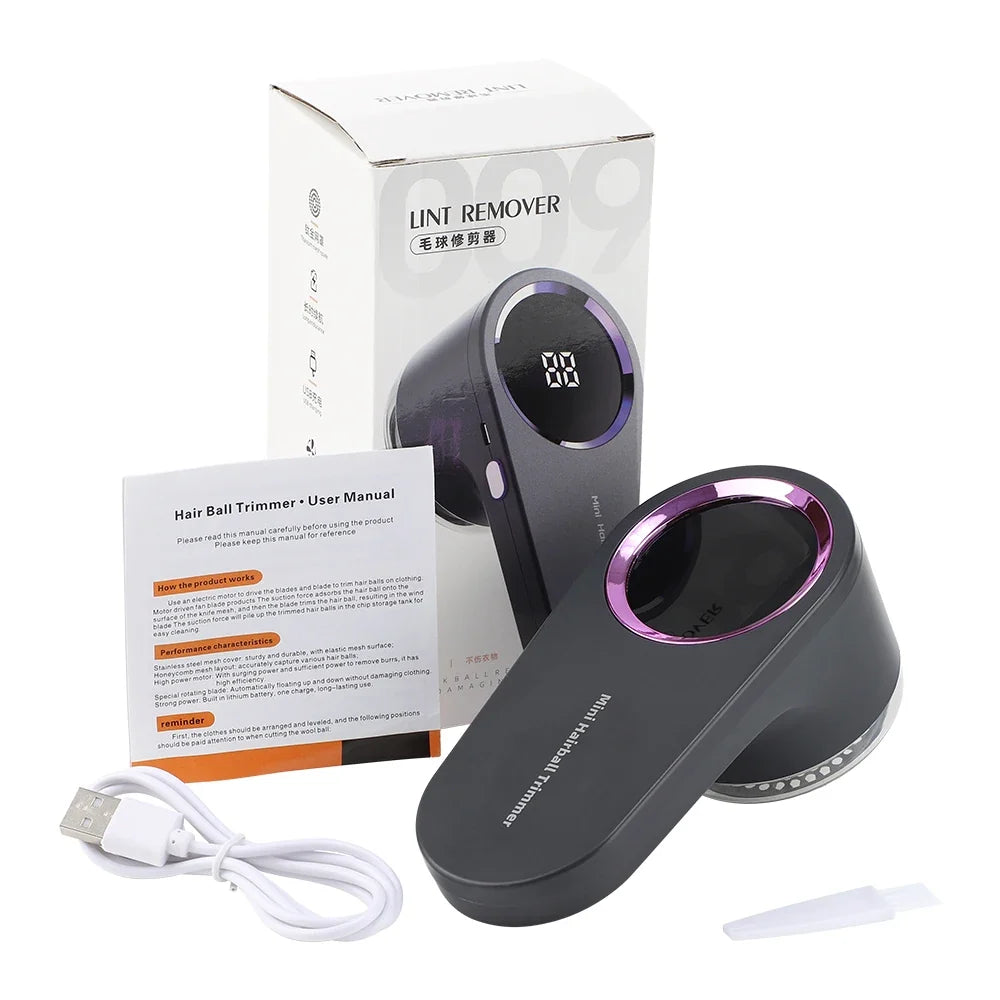Battery-Powered Fabric Lint Remover Travel-Friendly Clothes Shaver