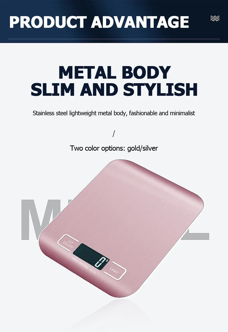 Kitchen Digital Scale Stainless Steel LCD Baking Scale