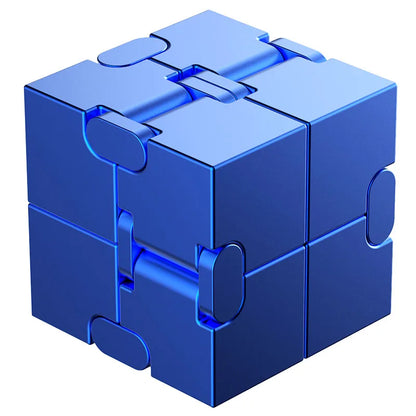 Metal Magic Cube Stress Relief Toy Travel-Friendly Puzzle Focus