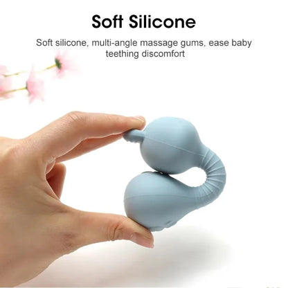 Rabbit Silicone Teether Rattle Newborn Sensory Toys