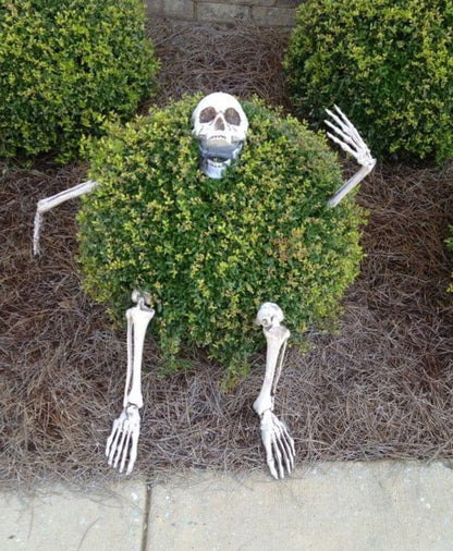 Stakes Skeleton Realistic Skull And Hands Lawn Halloween Decor Fall 2025 Outdoor Spooky Yard Prop