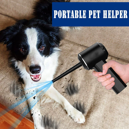 USB Battery-Powered Mini Motor-Driven Compressed Air Duster with Accessories - 51000 RPM Cordless Cleaner for PC, Keyboard, Car, & Electronics