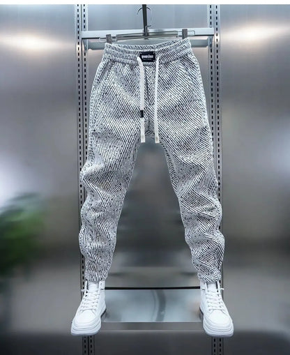 Casual Patterned Men's Trousers with Adjustable Fit and Breathable Fabric, Modern Design for Stylish Comfort-1