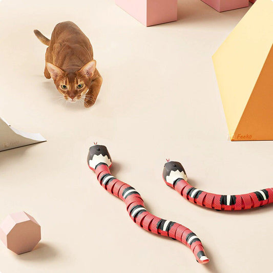 Toy Cat Interactive Snake - Smart Sensor Fun For Cats, TikTok Viral Pet Toy 2025 Gift Idea