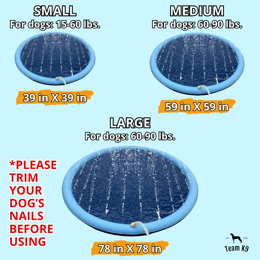 Dog Splash Pad Inflatable Fountain For Pets Summer 2025 Backyard Water Toy Non Slip Travel-Friendly