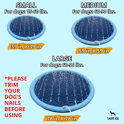 Dog Splash Pad Inflatable Fountain For Pets Summer 2025 Backyard Water Toy Non Slip Travel-Friendly