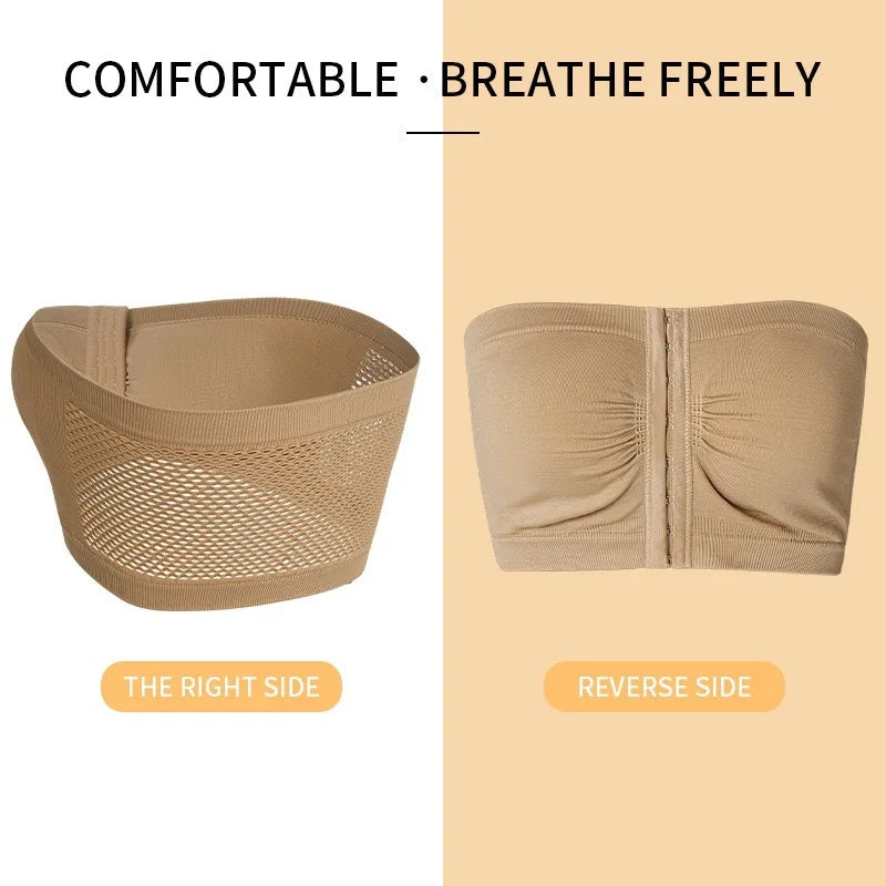 Strapless Wireless Bra with Seamless Design and Soft Support for Backless and Off-Shoulder Outfits 4