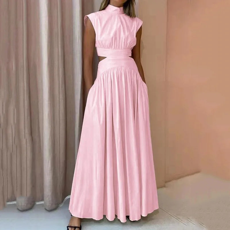 Elegant Floral Maxi Dress for Women, Long Sleeve, Luxurious Fabric, Perfect for Weddings and Special Occasions, Red-5