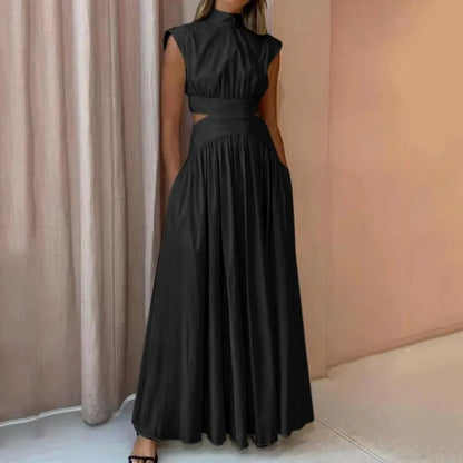 Elegant Floral Maxi Dress for Women, Long Sleeve, Luxurious Fabric, Perfect for Weddings and Special Occasions, Red-2
