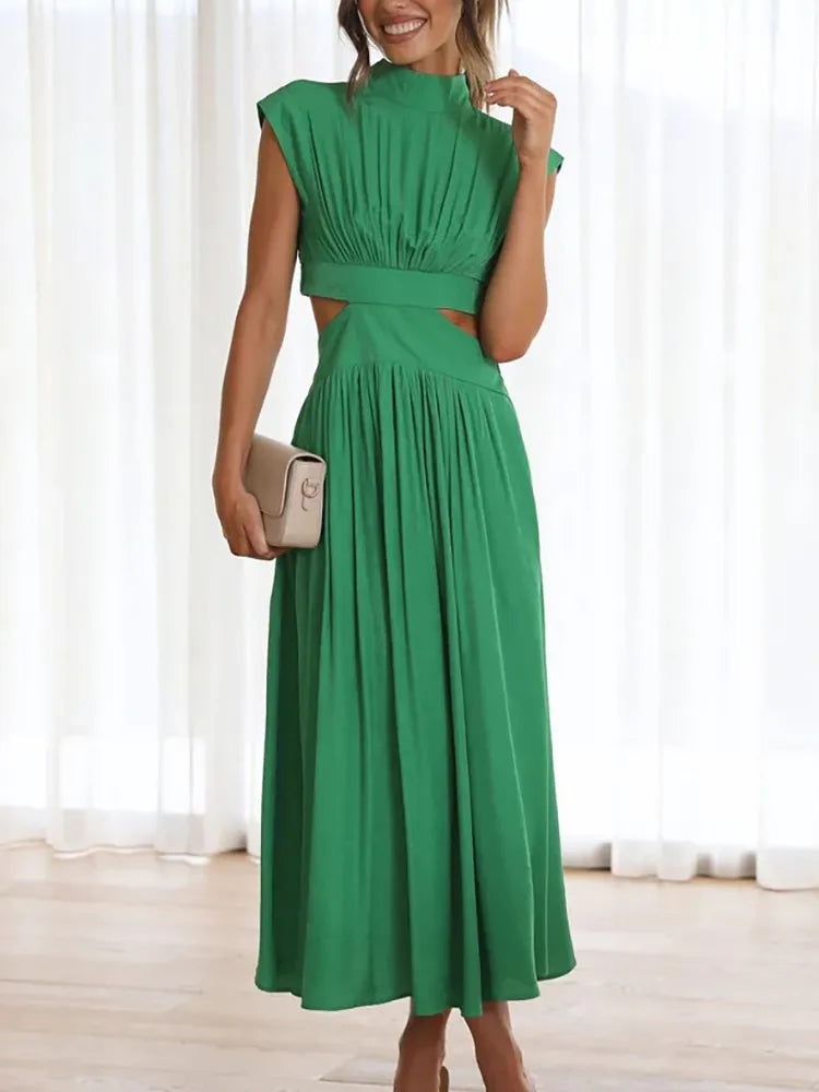 Elegant Floral Maxi Dress for Women, Long Sleeve, Luxurious Fabric, Perfect for Weddings and Special Occasions, Red-1
