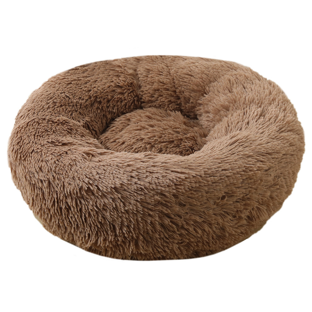 Dog Calming Bed Ultra Plush Cozy Nest With Raised Rim For Relaxing Sleep Fall 2025 Gift Idea