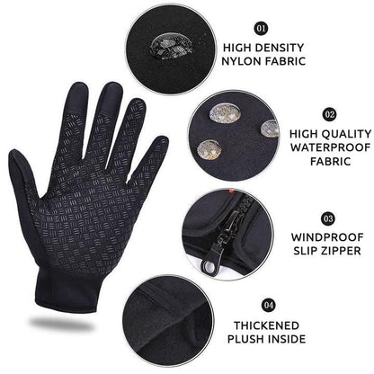 Thermal2025 Edition Gloves Fleece Lined Cycling Ski Gloves Fall