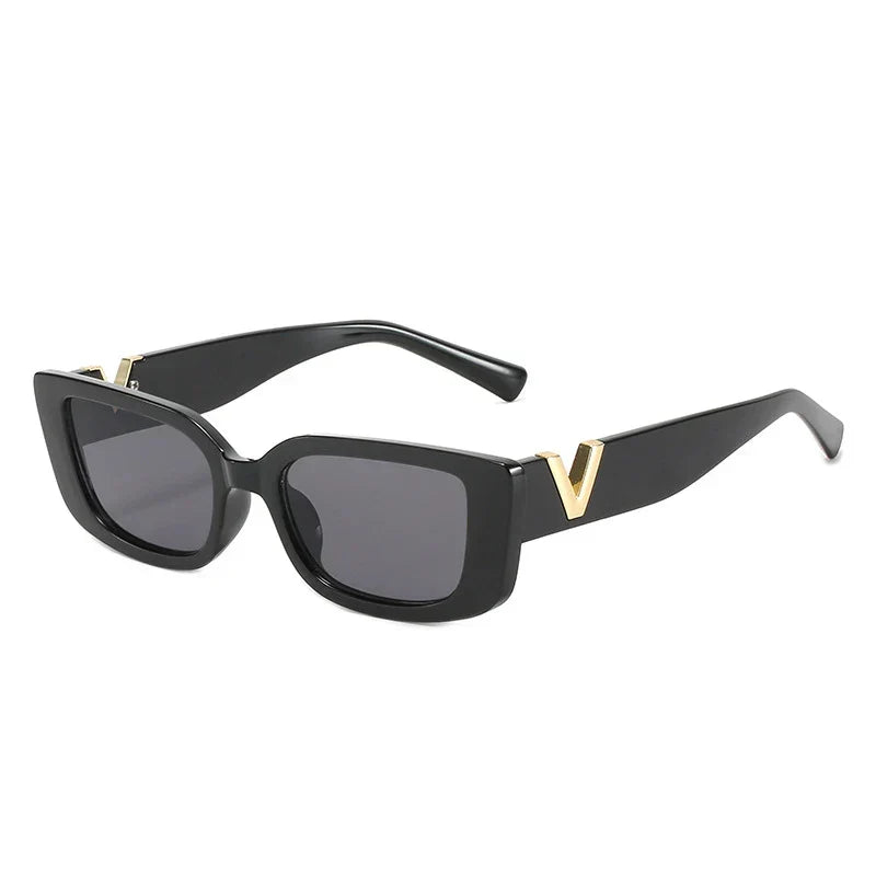 Trendige Damen Sonnenbrille – quadratisches Metall-Design, retro, für den Alltag 2