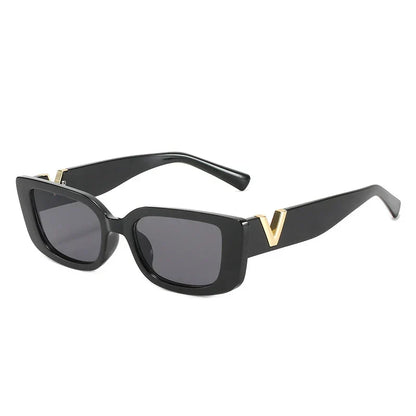 Trendige Damen Sonnenbrille – quadratisches Metall-Design, retro, für den Alltag 2