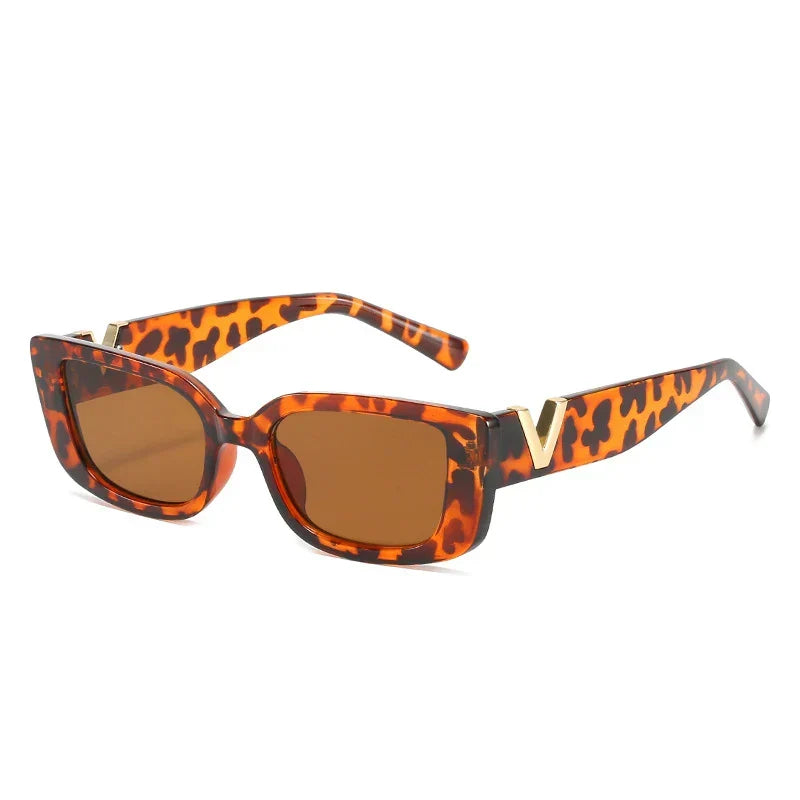 Trendige Damen Sonnenbrille – quadratisches Metall-Design, retro, für den Alltag 7