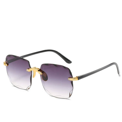 Ultraleichte randlose Sonnenbrille für Damen und Herren – Vintage-Design, UV400-Schutz, für sonnige Tage 1