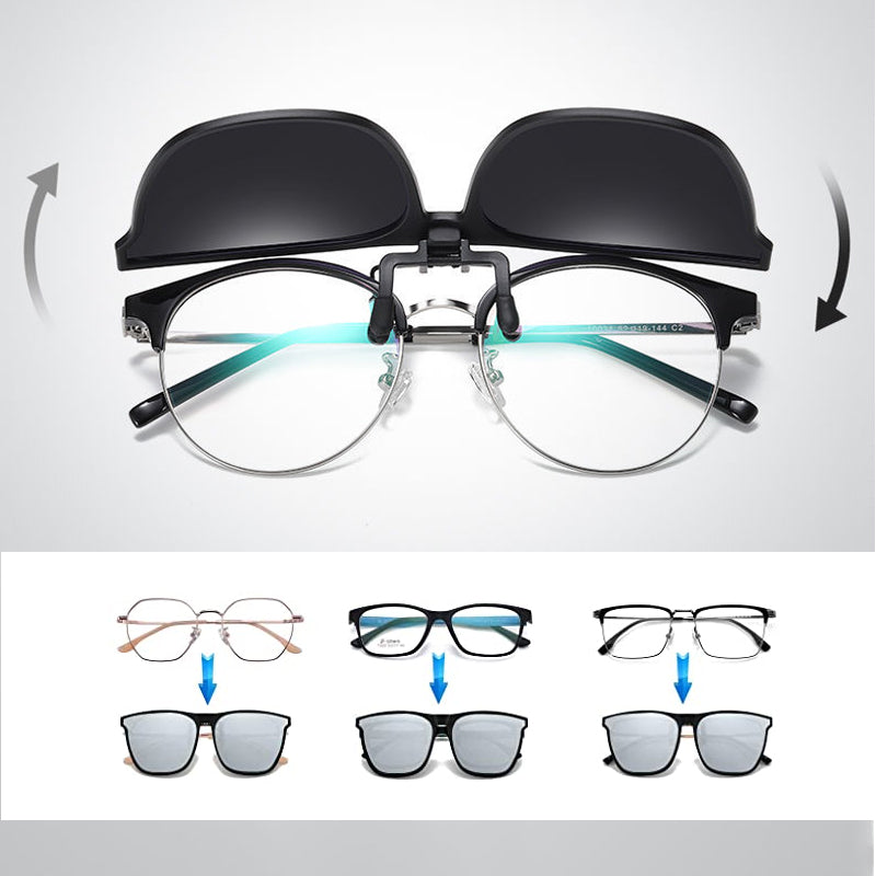 Ultraleichter polarisierender Sonnenbrillen-Clip für Brillenträger – UV400-Schutz, flexibles Design, ideal für Outdoor 3