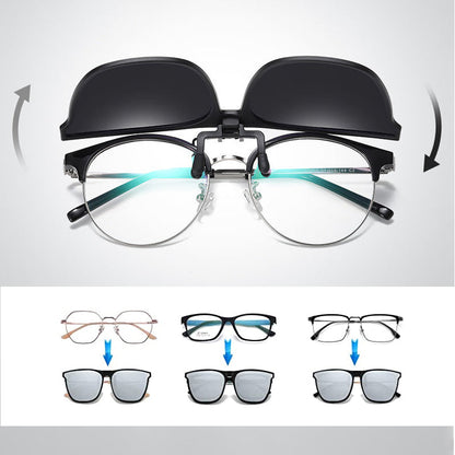 Ultraleichter polarisierender Sonnenbrillen-Clip für Brillenträger – UV400-Schutz, flexibles Design, ideal für Outdoor 3