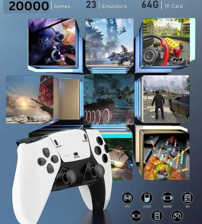 Mini Retro Game Console with 20,000 Timeless Games - 4K HD Output, Dual Cordless Controllers
