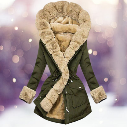 Cozy Warm Women’s Parka - Long Tailored Faux Fur Winter