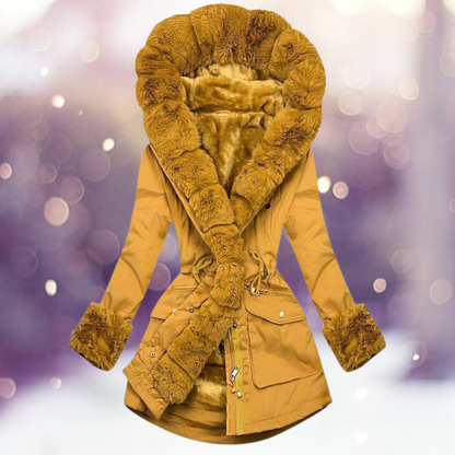 Cozy Warm Women’s Parka - Long Tailored Faux Fur Winter