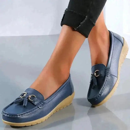 Variant image for Women's Orthopedic Moccasins, Breathable PU Leather Ladies Moccasin Shoes for Comfort and Support-12