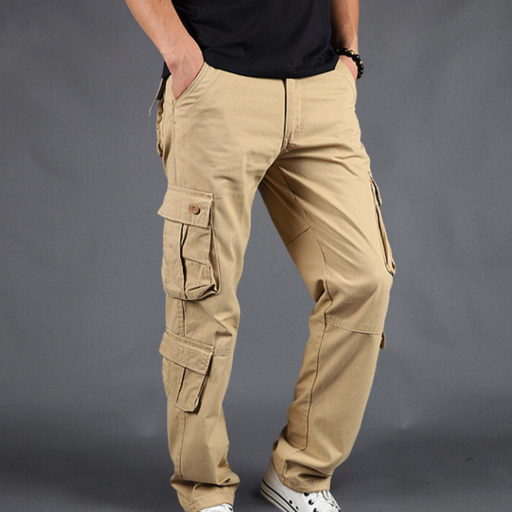 Versatile men's cargo pants – trendy fit, durable fabric, for casual outings 1