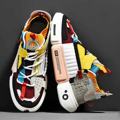 Versatile men’s skater sneakers – streetwear style, breathable material, for everyday wear 0