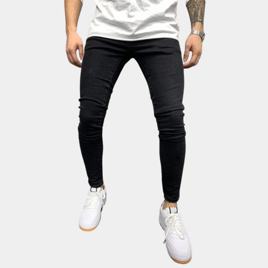 Versatile men's skinny jeans – classic fit, high-quality cotton, for summer 0