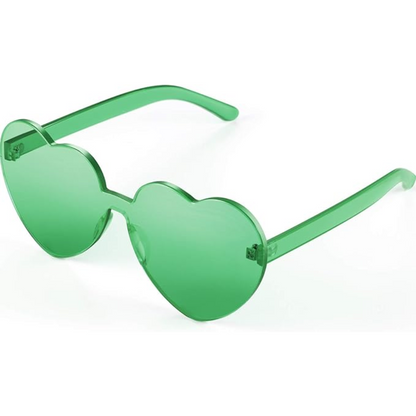 Verspielte Damen Sonnenbrille – randloses Herzdesign, transparent, für Sommerfestivals 10