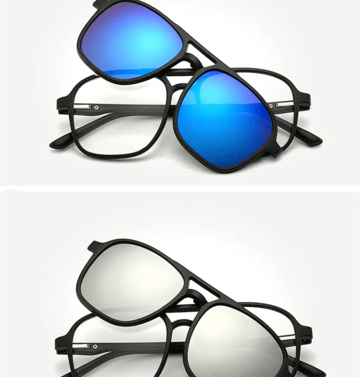 Vielseitige Unisex Sonnenbrille – 6-in-1 Design, UV400 Schutz, für jeden Anlass 3