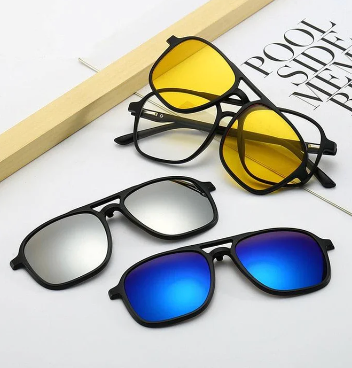 Vielseitige Unisex Sonnenbrille – 6-in-1 Design, UV400 Schutz, für jeden Anlass 4