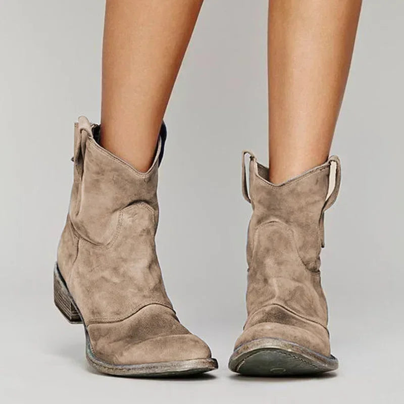 Suede, Regular – Supportive Women’s Western Ankle Boots