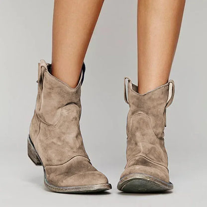 Suede, Regular – Supportive Women’s Western Ankle Boots