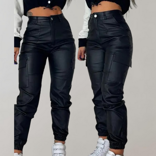 Warm und vielseitig Damen Cargohose – stilvolles Cargo-Design, Polyester, ideal für den Winter 0