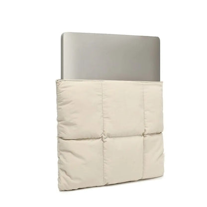 Water-Resistant Quilted Laptop Sleeve with Plush Padding and Shockproof Protection for 14-16 Inch Devices 3