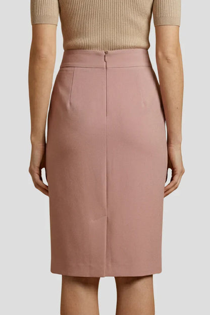 women's Stretchy pencil skirt - flattering high-waist, polyester, for office wear