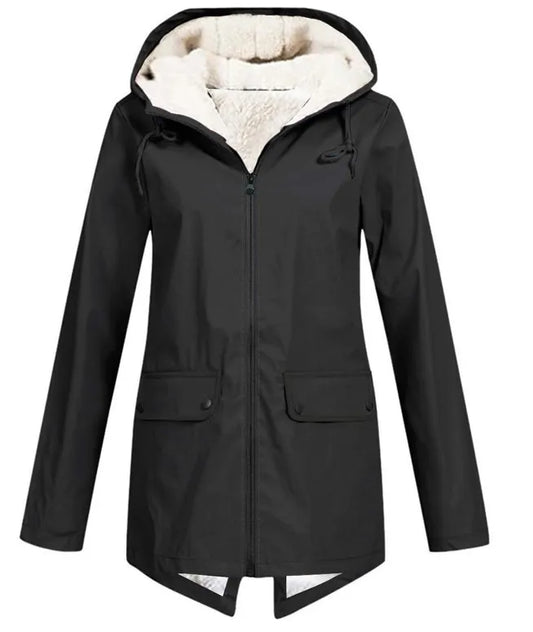 Fleece Lined Parka Coat – Water-Resistant Cozy Women’s Jacket