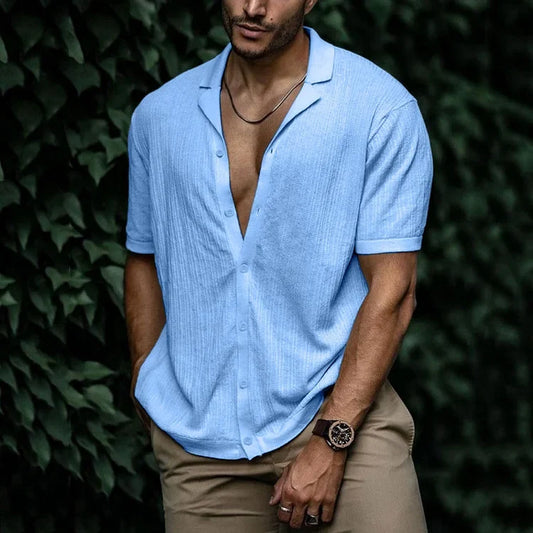 Men's Summer Linen Shirt, Breathable Casual Wear with Flattering Cut, Available in Multiple Sizes and Colors-1