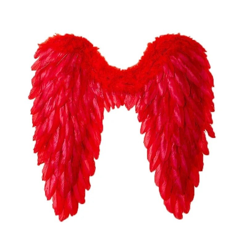 Feathered Luxurious Angel Wings for Halloween & Cosplay - Elegant Costume Accessory for Parties & Performances