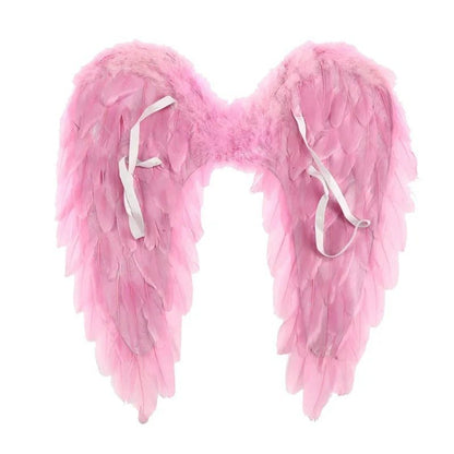 Feathered Luxurious Angel Wings for Halloween & Cosplay - Elegant Costume Accessory for Parties & Performances