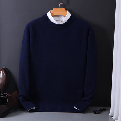 Plush Relaxed Men's Crewneck Sweater - Oversized Knit