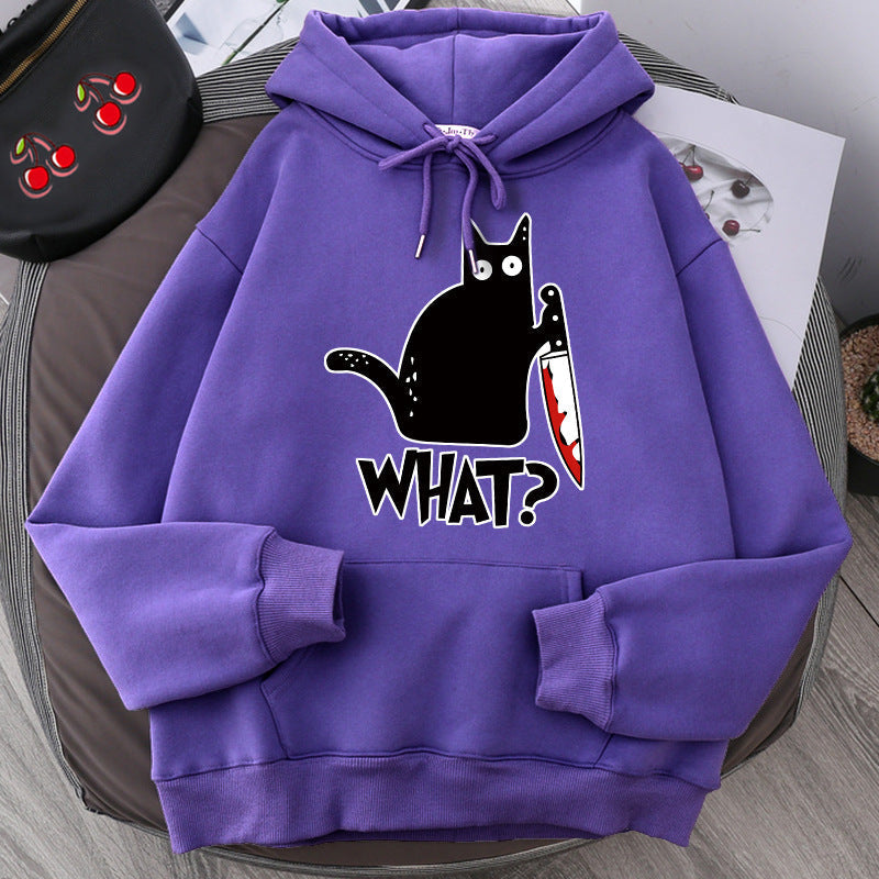 Men’s Oversized Hoodie - Graphic Pullover, Wool Lined Casual