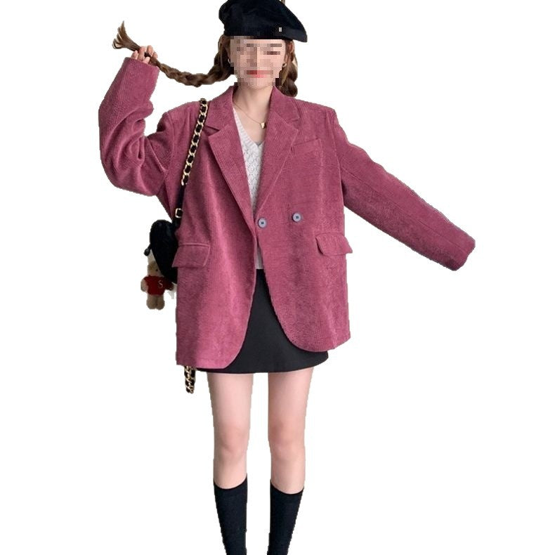 women's Warm padded blazer - A-line, quilted, thickened, casual everyday city wear